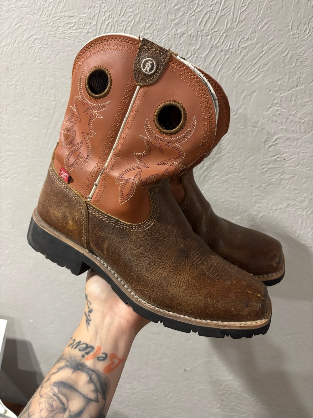 Tony Lama ZR Kids Cowboy Western Leather Boots LL510 Lil Lama / Size 5.5 Youth